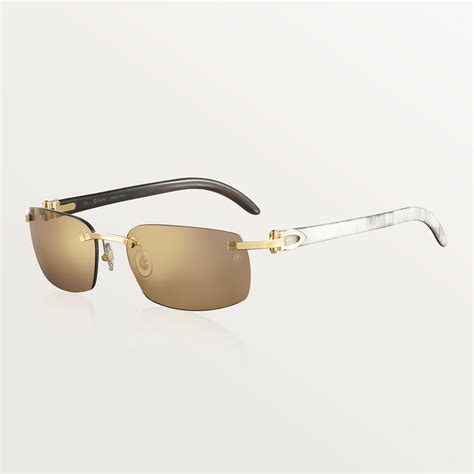 white buff cartier glasses.